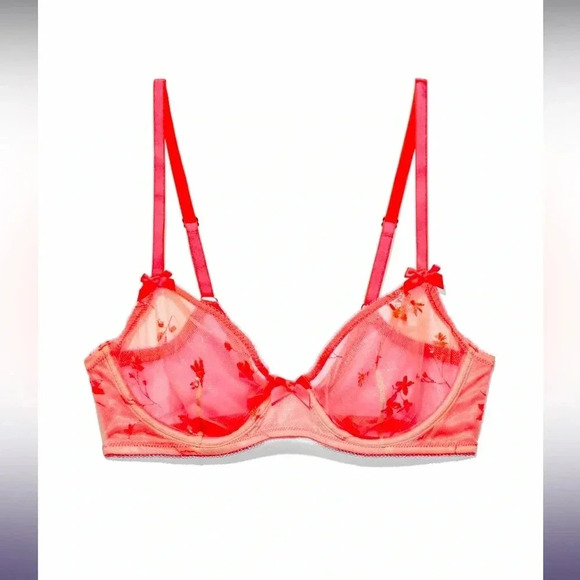 Savage X Fenty Other - Savage X fenty size 34B foiled sprigs embroidered bra